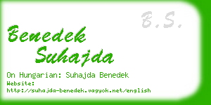 benedek suhajda business card